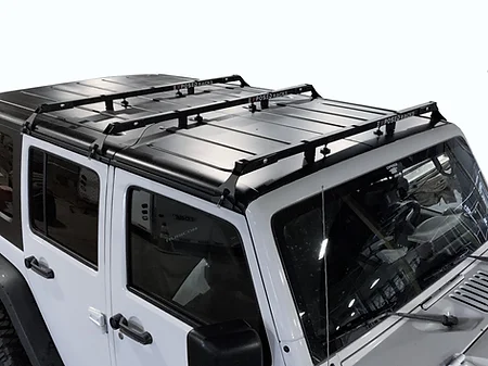 Exposed Racks 9608 Black No Drill Hard Top Roof Rack For Jeep Wrangler JKU