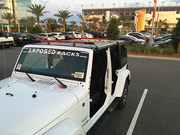 Exposed Racks 9705 No Drill Red Crossbars Jeep Wrangler JKU