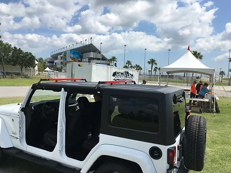 9705 Red No Drill Click In Hard Top Roof Rack by SMS Parts