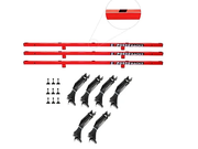 Exposed Racks 9708 Red No Drill Click In Hard Top Rack for Jeep Wrangler JKU