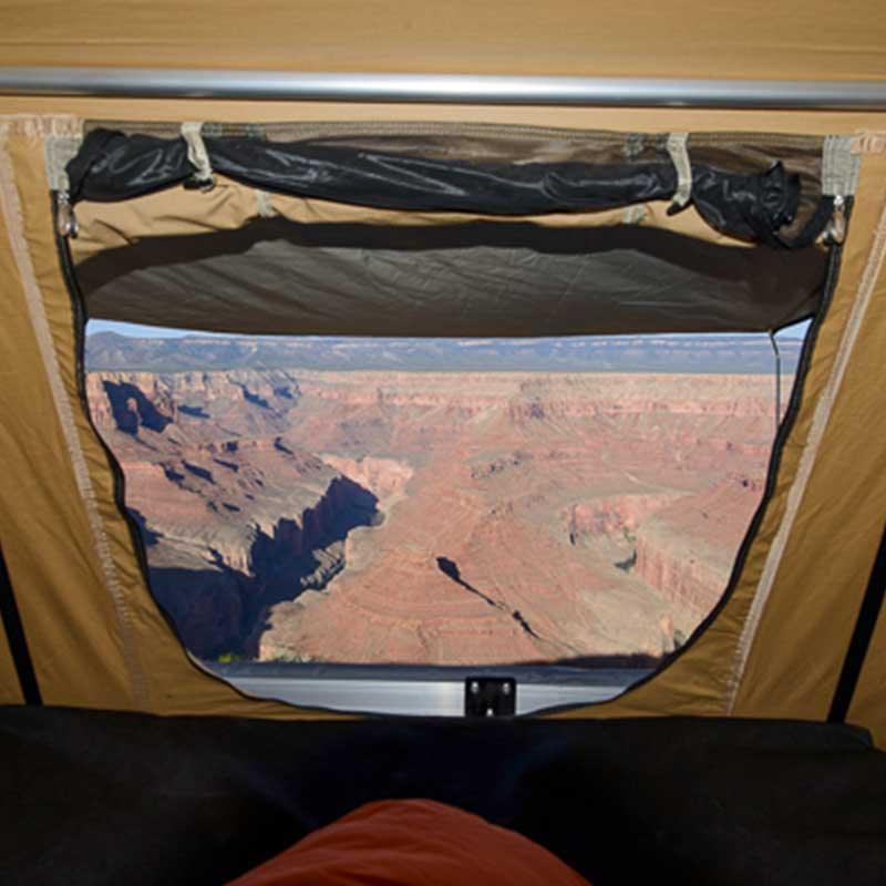 ARB Series III Simpson Roof Top Tent  View From Interior To Canyon