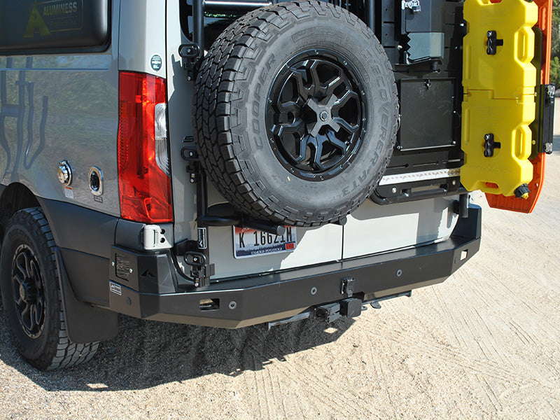 Aluminess Slimline Rear Bumper No Swing Arms for Mercedes Sprinter 2019-2022