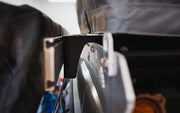 Designed to work with smaller supported awnings such as Tepui, ARB, Roam, etc. 
