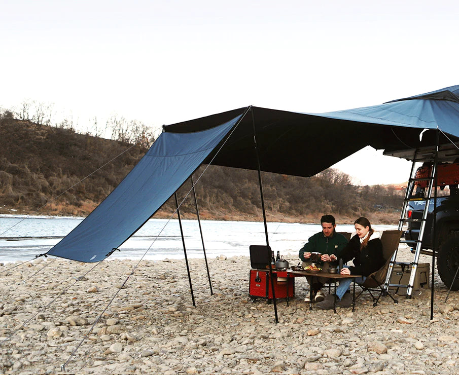 iKamper Awning Canopy With People Underneath It