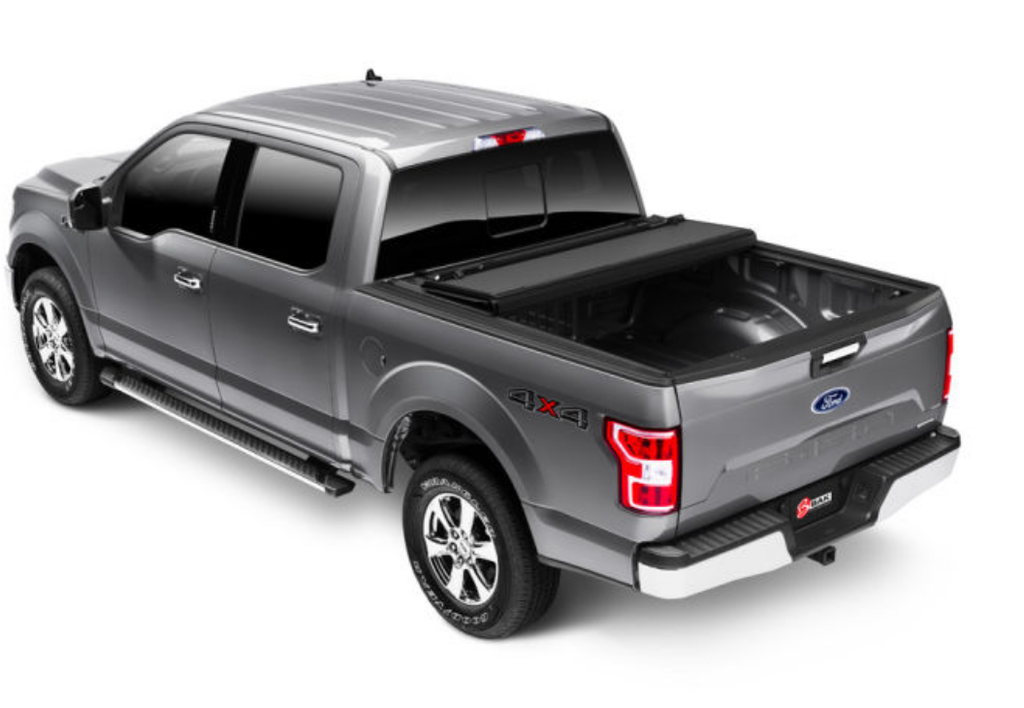 Partially Open BAKFlip MX4 Truck Bed Cover For Ford F150