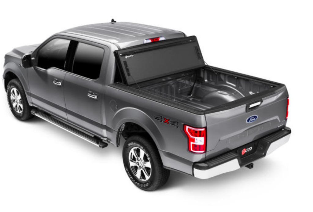 Full Open Of BAKFlip MX4 Truck Bed Cover For Ford F150