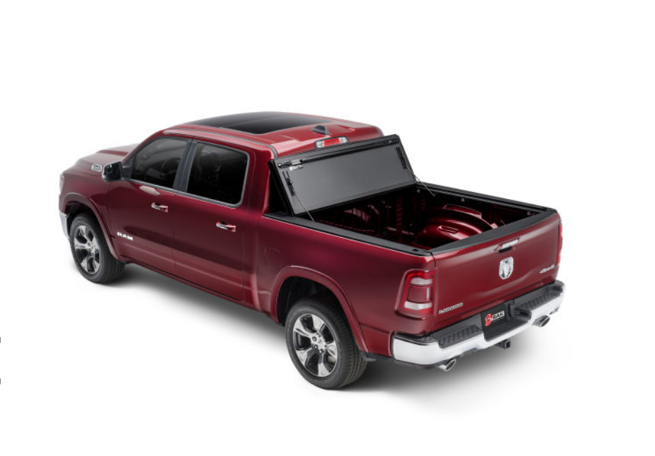 Left Angle Open View BAKFlip MX4 Truck Bed Cover For Ram 2019-2021