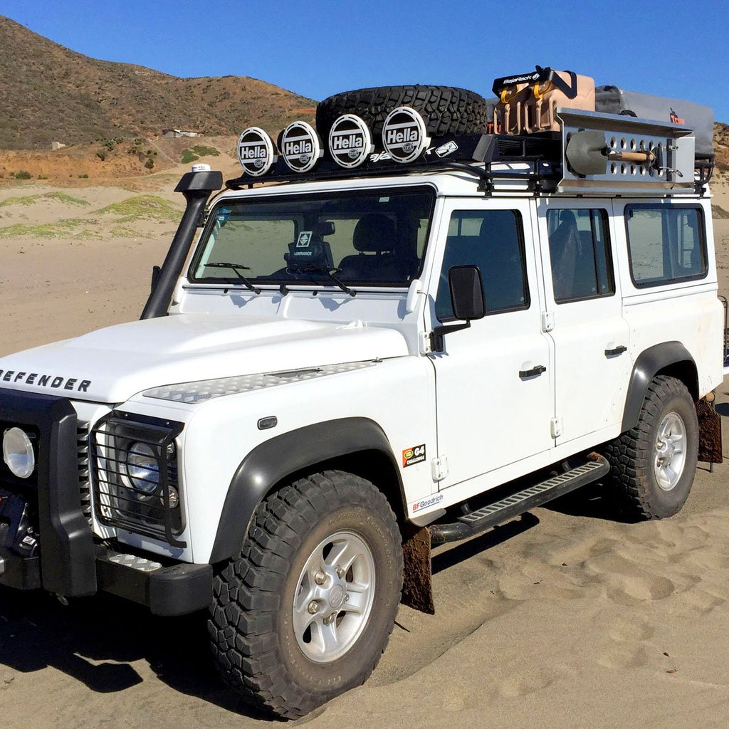Utility (flat) Rack For Land Rover Defender 110 Outdoor View