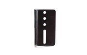 has a 1 inch of in-out adjustment and vertical mounting holes