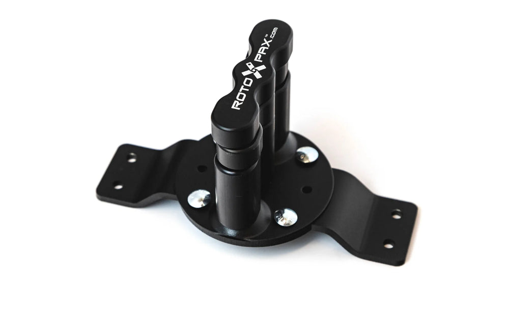 The durable black textured powder coat mount