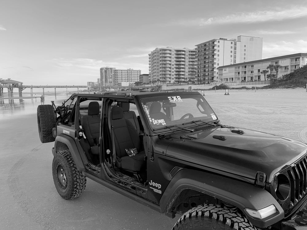 Jeep Wrangler JLU 4-Door Soft Top Crossbars by SMS Auto Parts