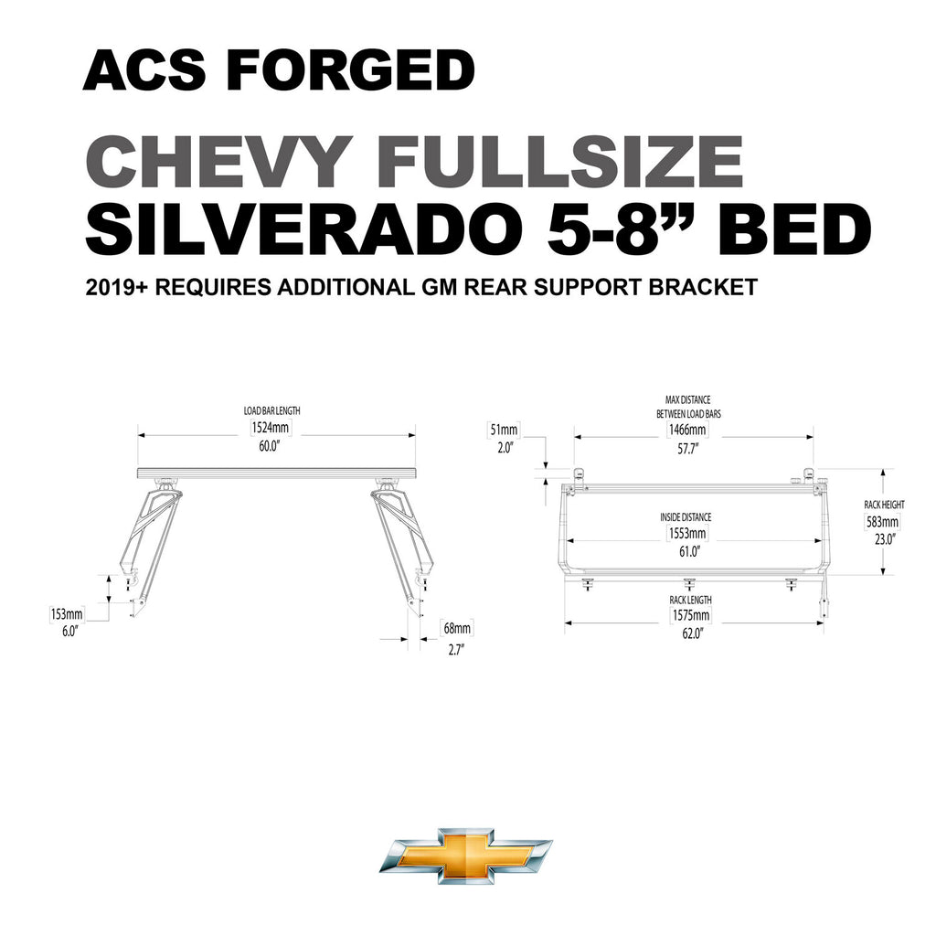 Leitner Designs FORGED Active Cargo System For Chevrolet silverado 5-8" bed