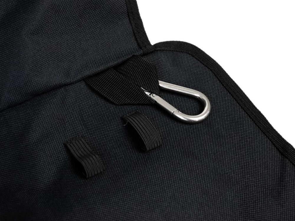 Loop with carabiners are installed for easy access