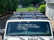 Click In Crossbars Black No Drill Exposed Racks for Jeep Wrangler JKU