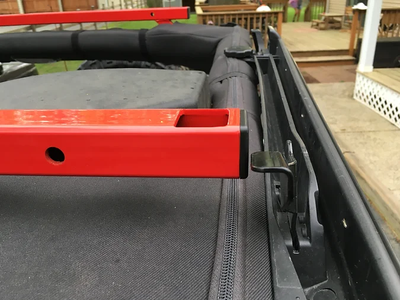 Exposed Racks 9704 Red Click-In Soft Top Roof Rack For Jeep Wrangler JKU