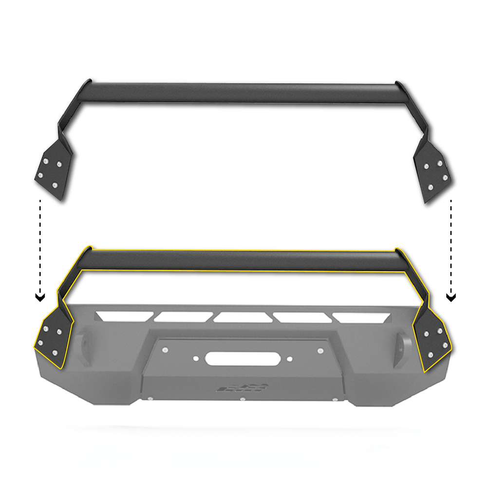 CBI Offroad Covert Bolt-on Grill Guard For Toyota Tacoma 2016 To Current