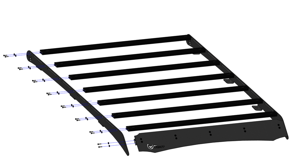 Prinsu Roof Rack For RAM 1500 Crew Cab Explode View