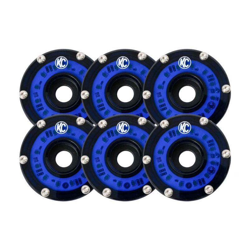 Cyclone LED - 6-light Universal Rock Light by KC Hilites Blue