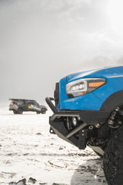 Side View Installed CBI Dakar Hybrid Front Bumper for Toyota Tacoma