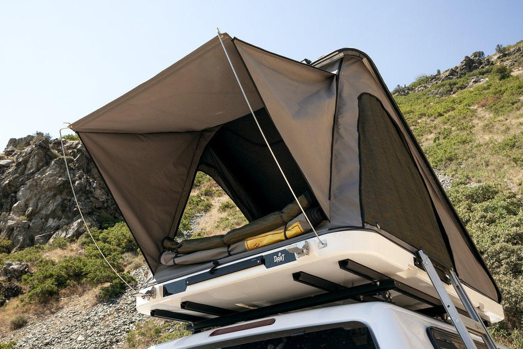 open view of Dart - 2 Person Hardshell Roof Top Tent - by Eezi-Awn