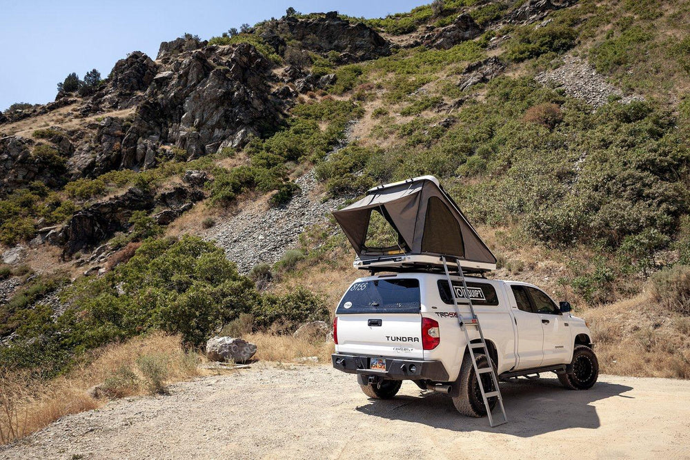 rear view of Dart - 2 Person Hardshell Roof Top Tent - by Eezi-Awn