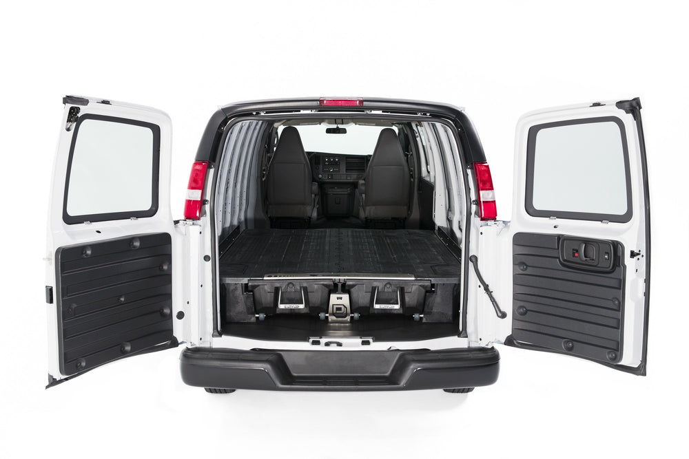GMC Savana Cargo Van Decked Drawer System with Easy Handle Rails