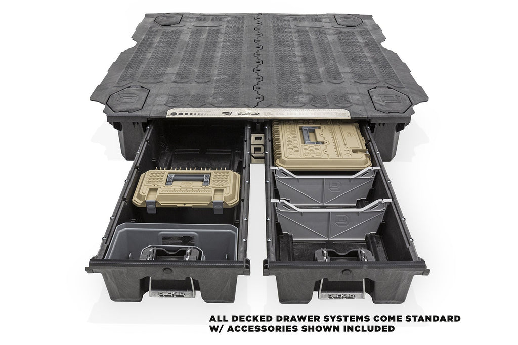 Included Drawer System and Accessories for GMC Savana Cargo Van by Decked