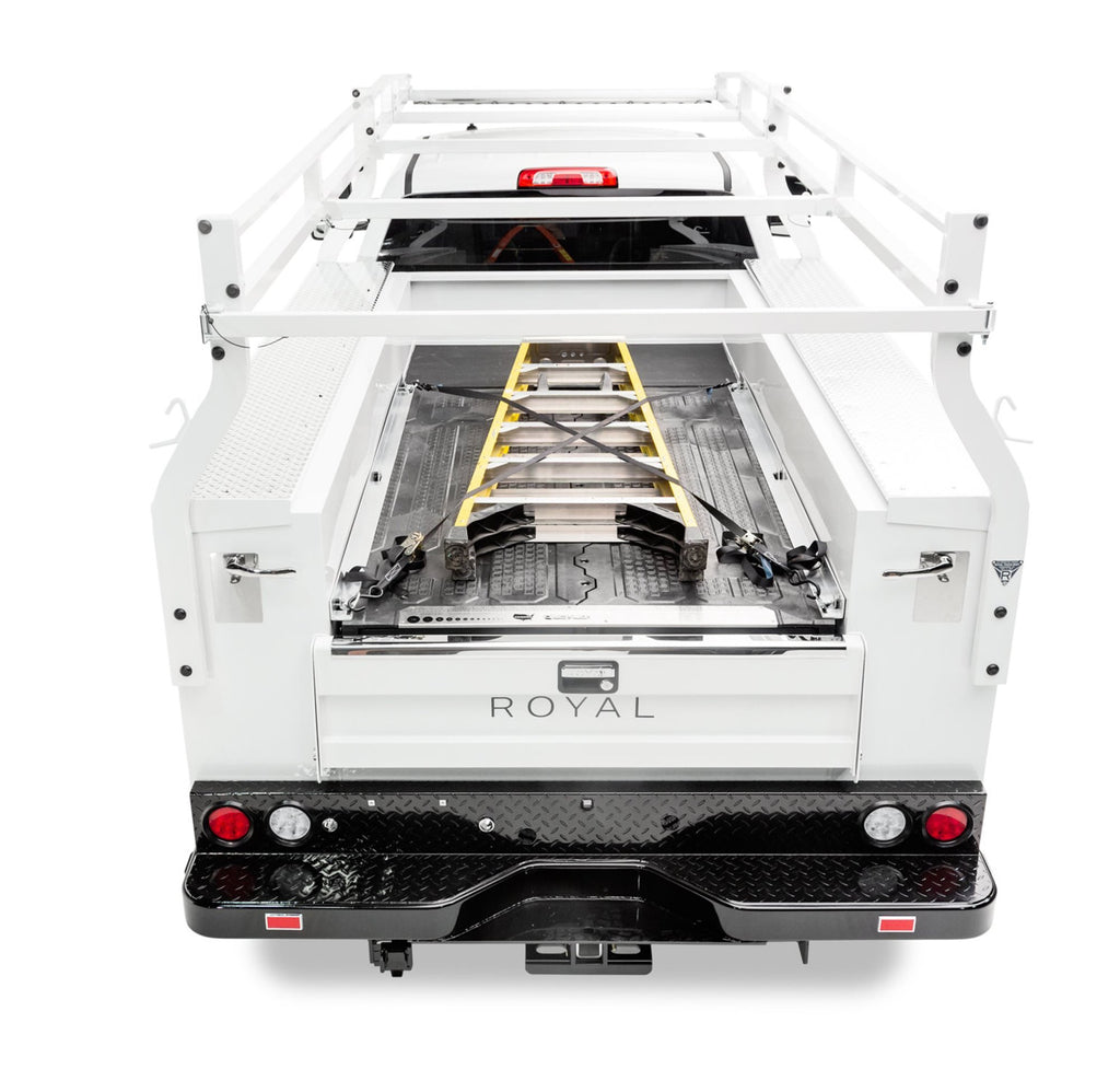 Decked Drawer System for GMC Service Body 1999-2021 Top-Mounted Accessories must be secured and tied-down