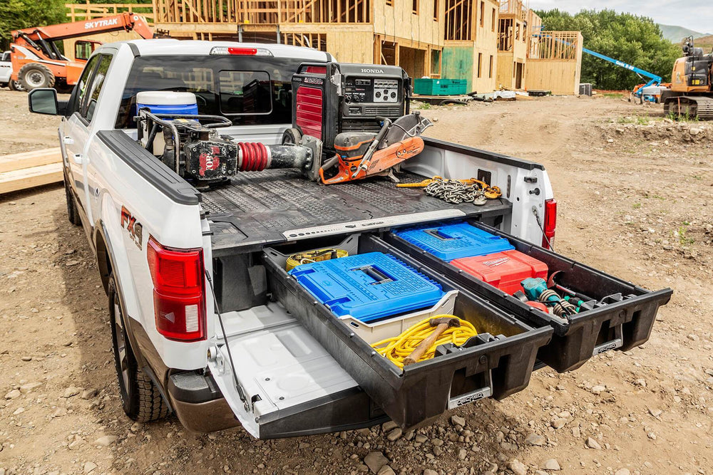 Decked Drawer System GMC Sierra 1500 2007-2021 Mounted with Gear, Equipment and Tools