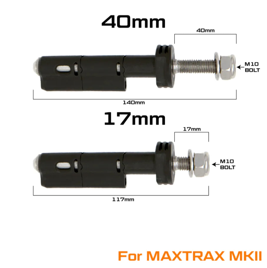 Dimensions of the mounting set