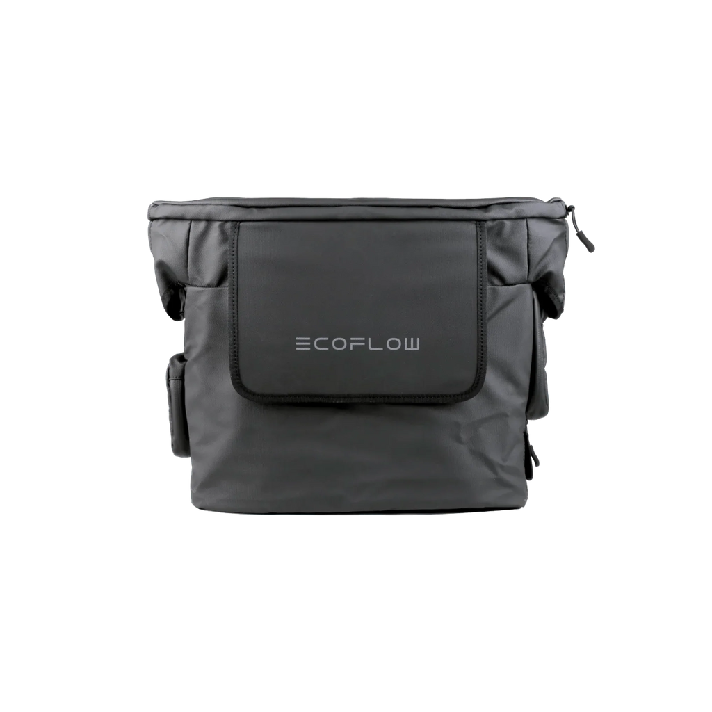 Side View Of The EcoFlow DELTA 2 Waterproof Bag Showing The EcoFlow Logo