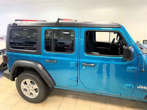 Exposed Racks 9755 Red No Drill Roof Rack For Hard Top Jeep JL/JT/JLU Mounted Onto A Jeep