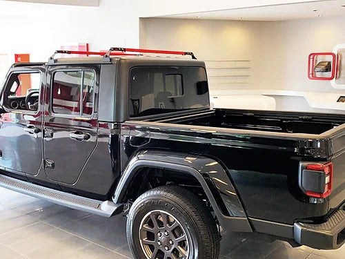 Exposed Racks 9755 Red No Drill Roof Rack For Hard Top Jeep JL/JT/JLU View From The Back