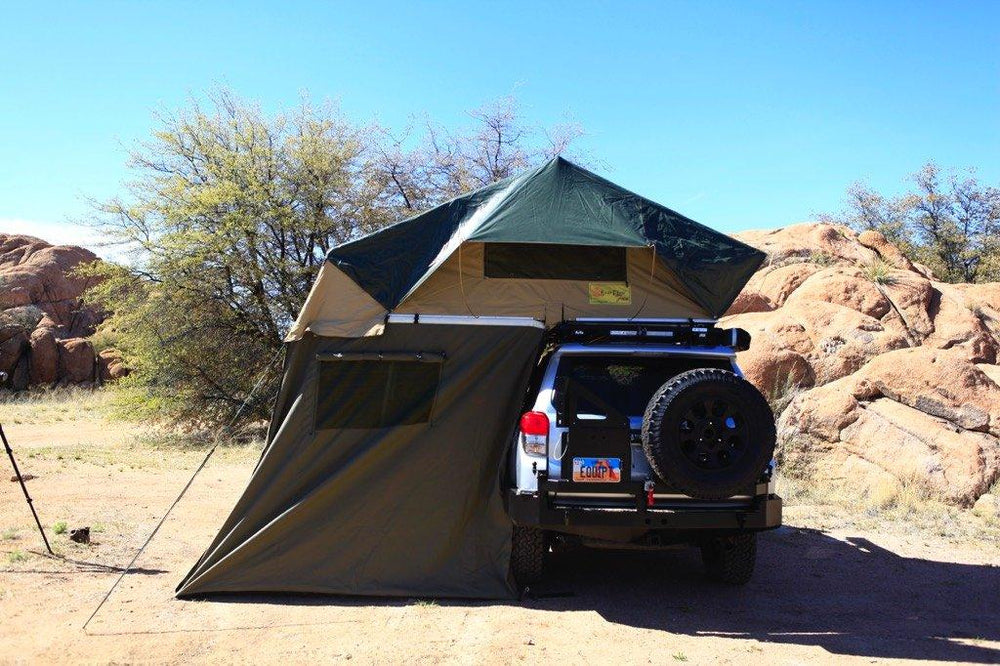 Eezi Awn Fun 2 Person Roof Top Tent Open Annex View