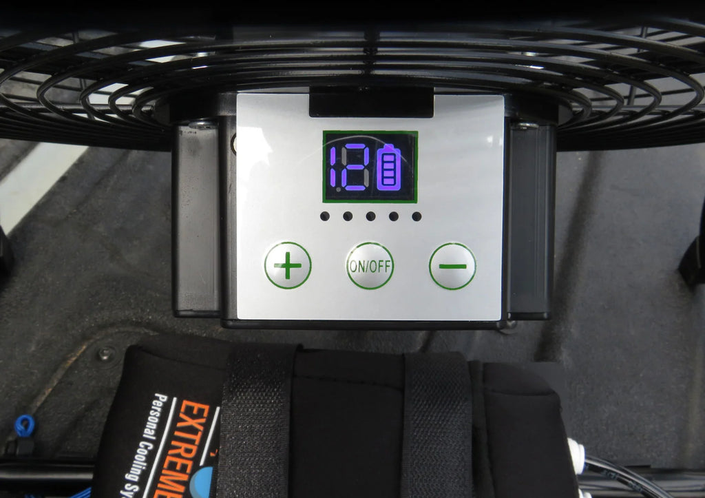 Picture showing the battery level of the misting fan