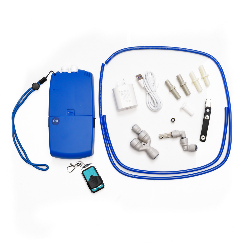 Complete Product Inclusion for Extrememist Backpack Misting and Drinking Retrofit Kit