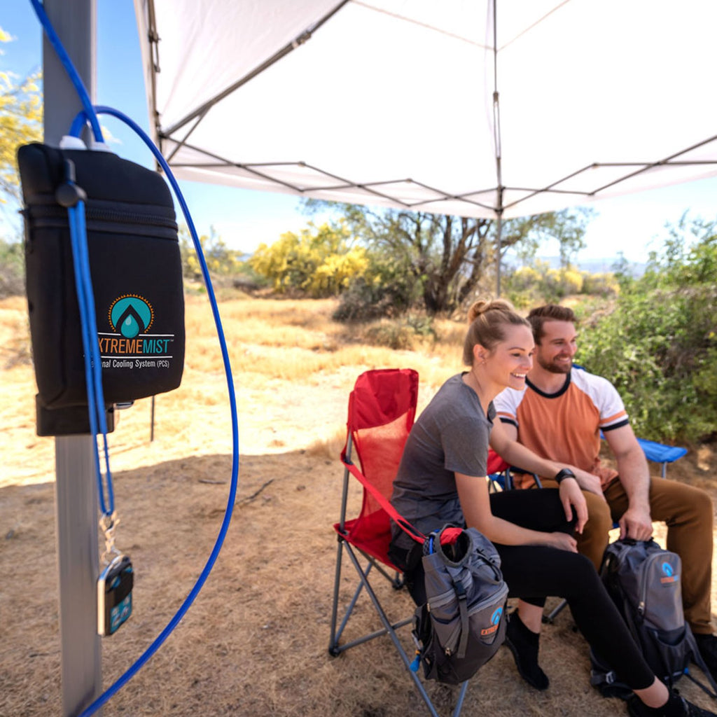Outdoor Mount in a tent of Portable Misting System Extrememist