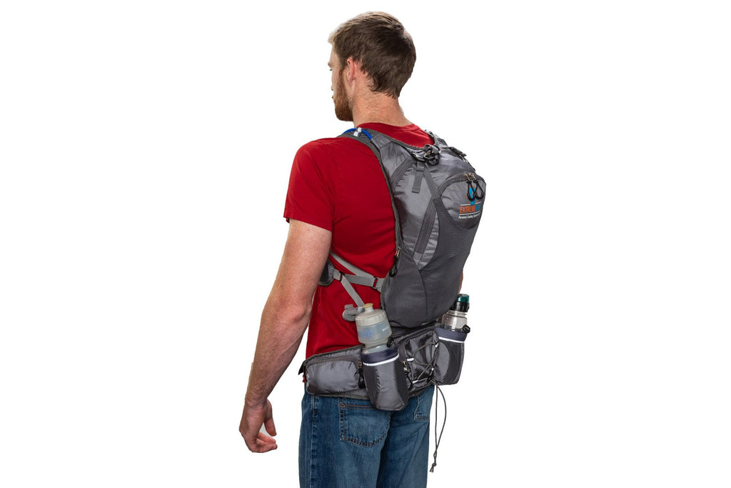 Works great with Extrememist Backpack, the Extrememist Hydration Waist Pack serves as weight support