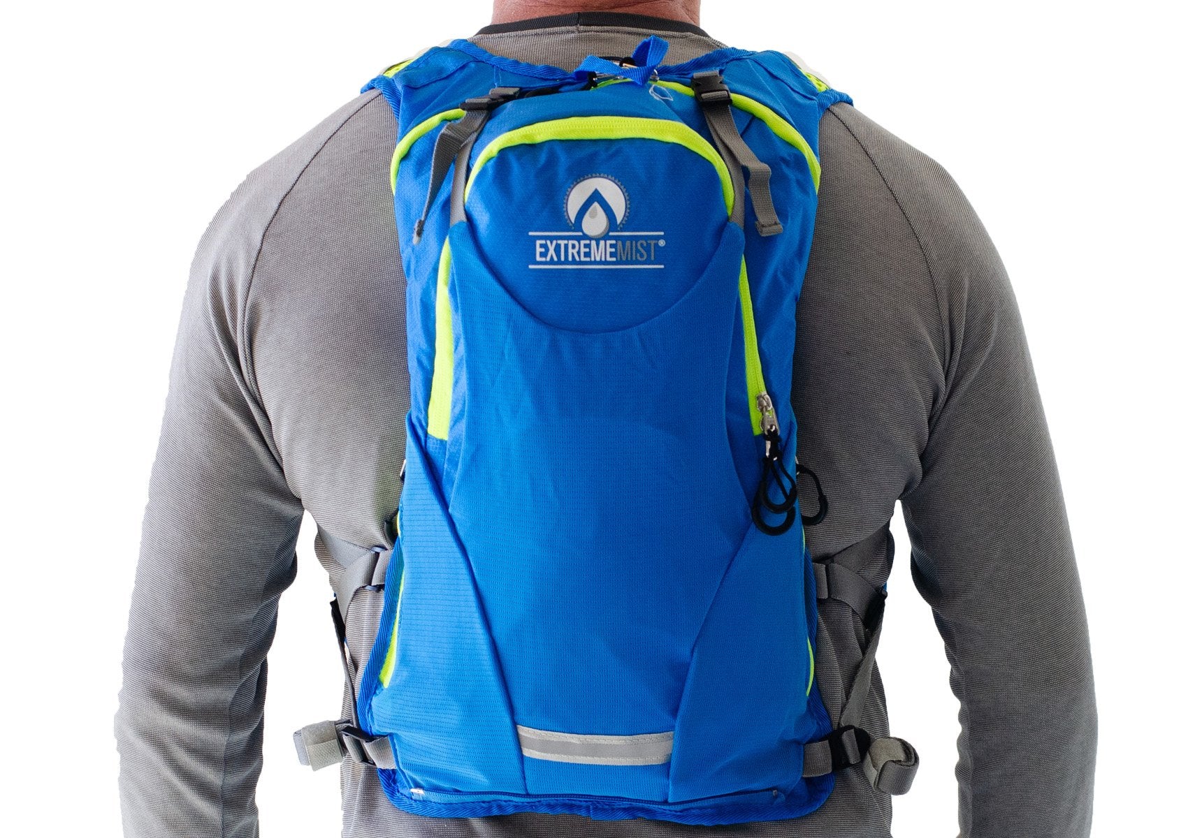 Hydration Backpack Blue Back View from Extrememist
