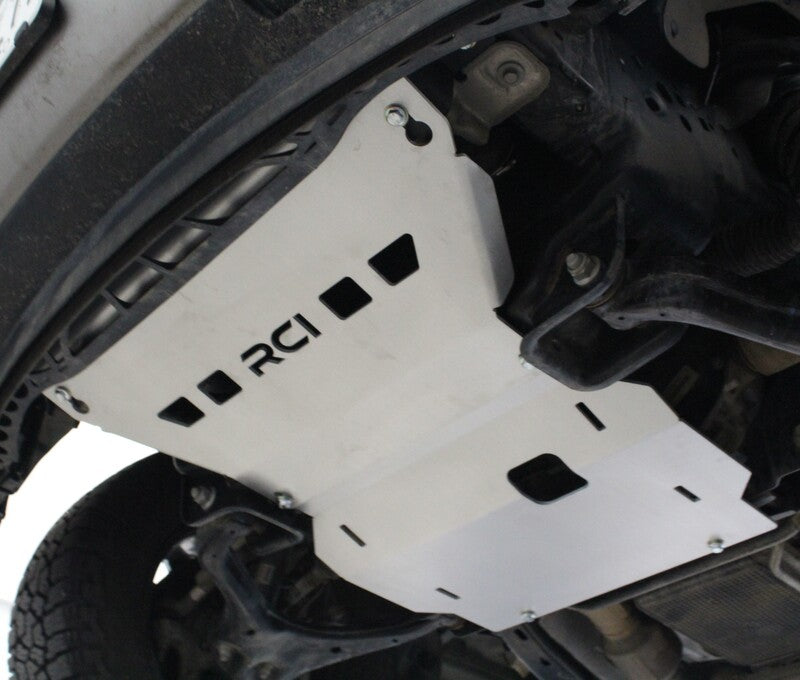 Aluminum F150 Skid Plate Installed On A Vehicle