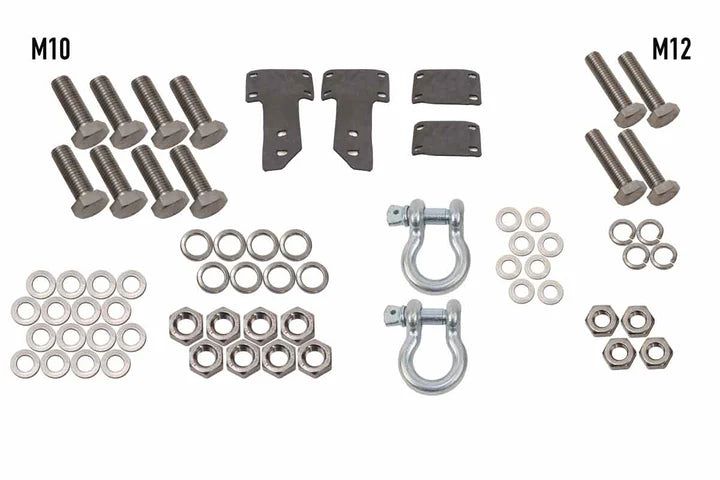 Hardware Installation for Barracuda Modular Front Bumper Bull Bar for Jeep Gladiator and Jeep Wrangler 