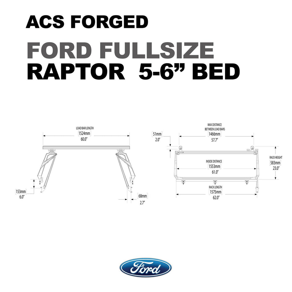 Leitner Active Cargo System ACS Forged For Ford Raptor Pick-Up Trucks
