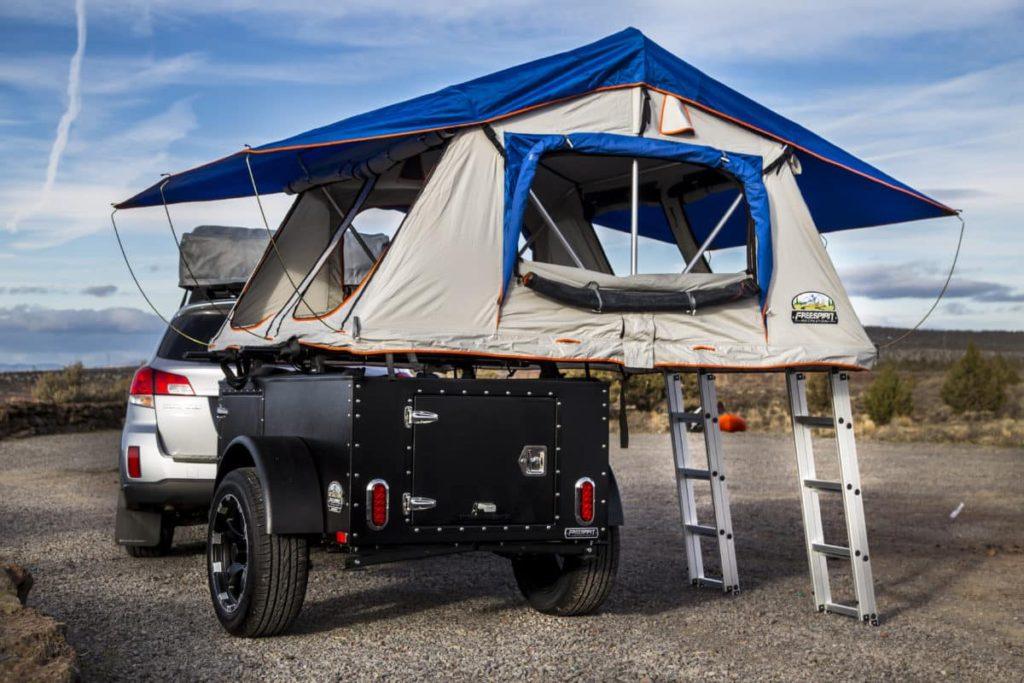 Highway Sport Trailer - Adjustable Height For Racks - by Go FSR with roof top tent