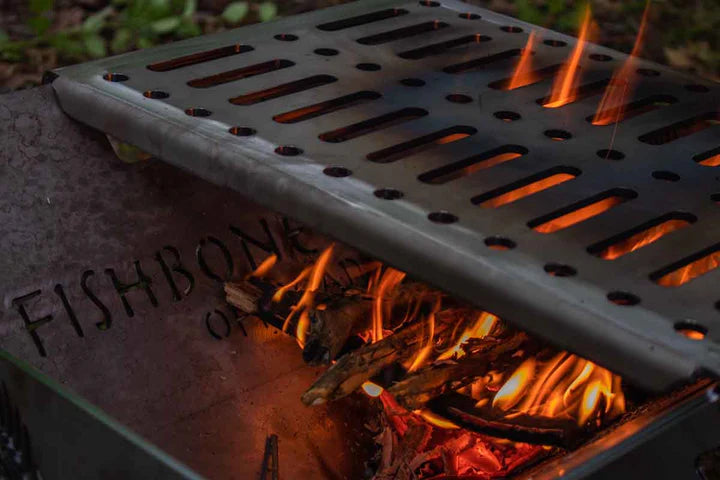 Fishbone Fire Pit in Use