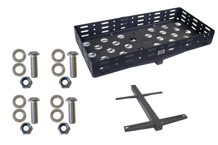 Fishbone Offroad Hitch Cargo Basket Hardware Inclusion