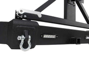 Fishbone Rear Bumper with Tire Carrier, D-Rings and LED for Jeep Wrangler JK