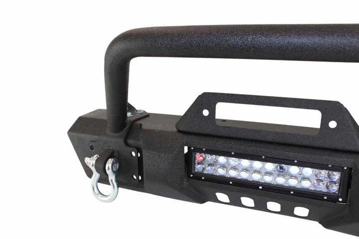 Led Provision Fishbone Front Stubby Winch Bumper w/ Tube Guard for Jeep Wrangler JK ...