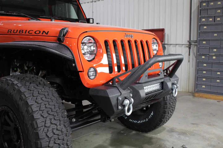 Jeep Wrangler JK Stubby Front Winch Bumper with Tube Guard