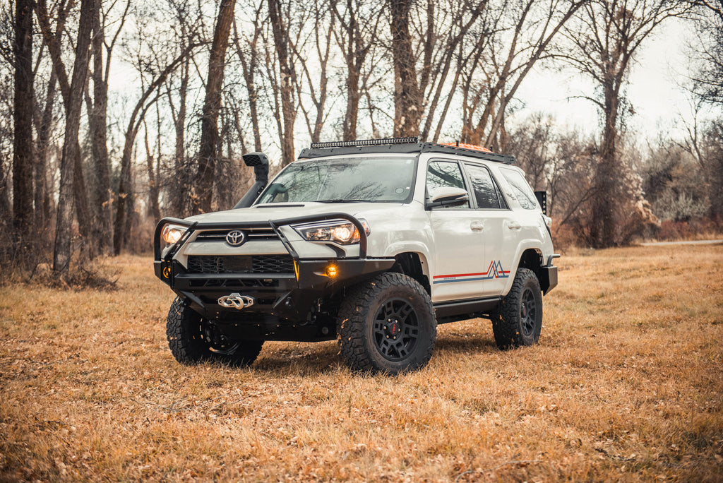 Toyota 4Runner in nature with cbi front bumper mounted