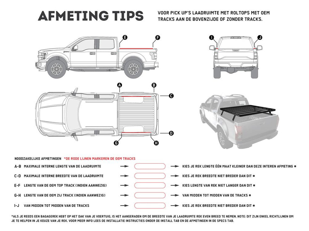 Front Runner Pickup Truck Slimline II Load Bed Rack Kit / 1345(W) x 1358(L)